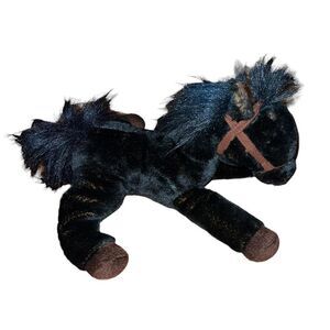 Wells Fargo Mike Horse Pony Legendary Black Plush Toy Stuffed Animal‎ 2016 13"